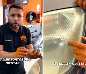 mecanico advertencia gotas agua faros