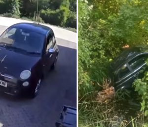 viral coche sin freno de mano