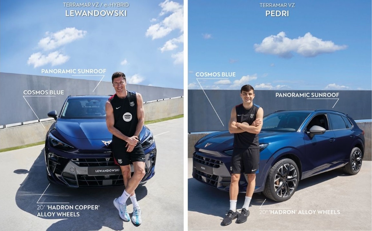 JUGADORES BARCELONA COCHE CUPRA