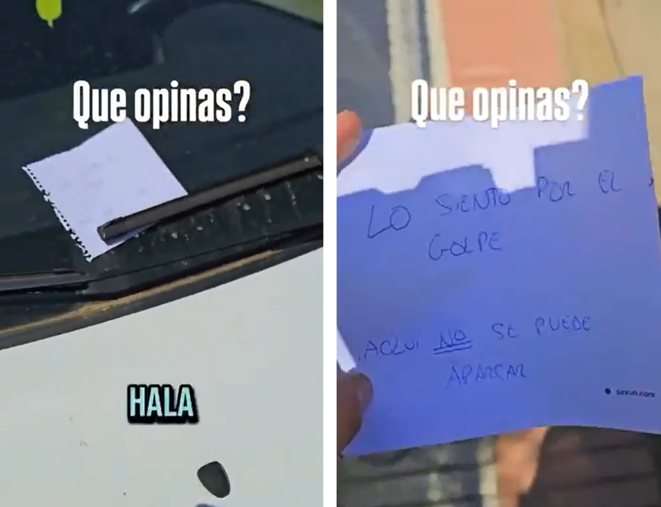 mensaje coche parabrisas