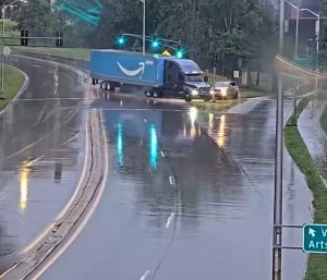 Amazon camión accidente