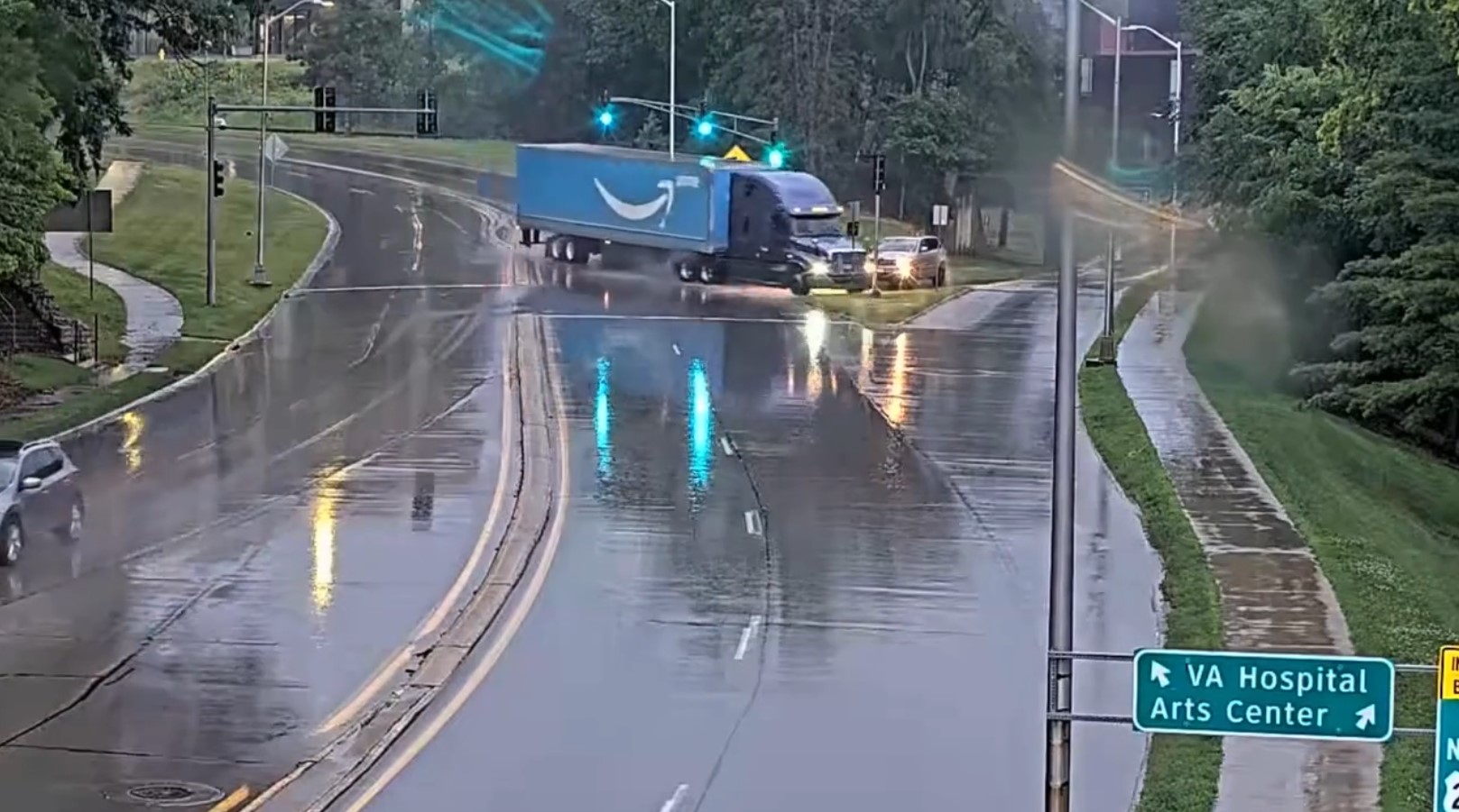 Amazon camión accidente