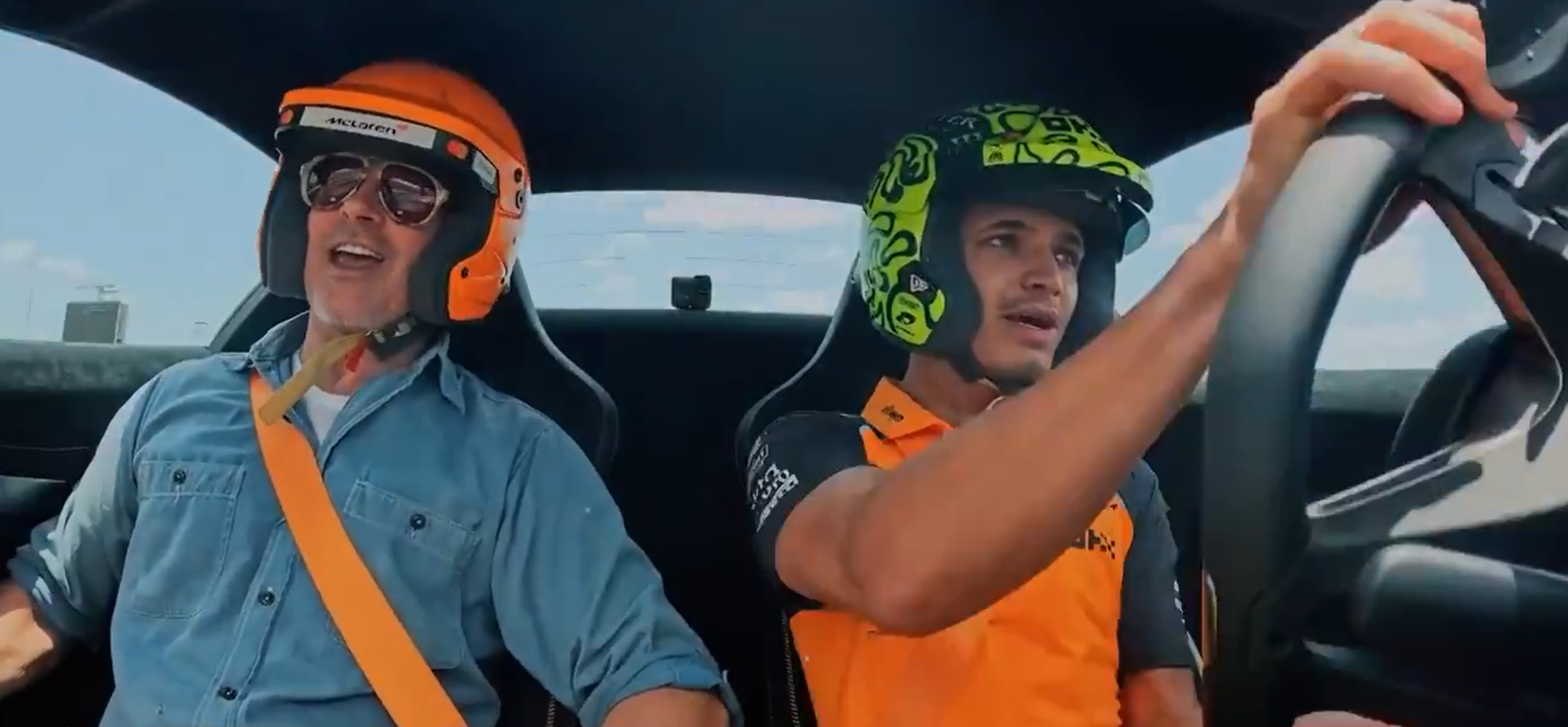 Brad Pitt y Lando Norris