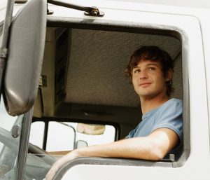 Camionero joven chico