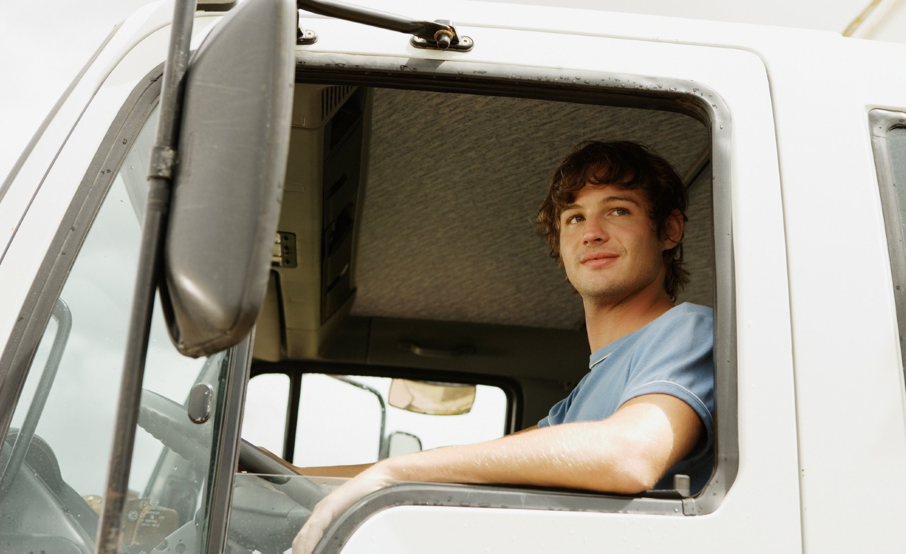 Camionero joven chico