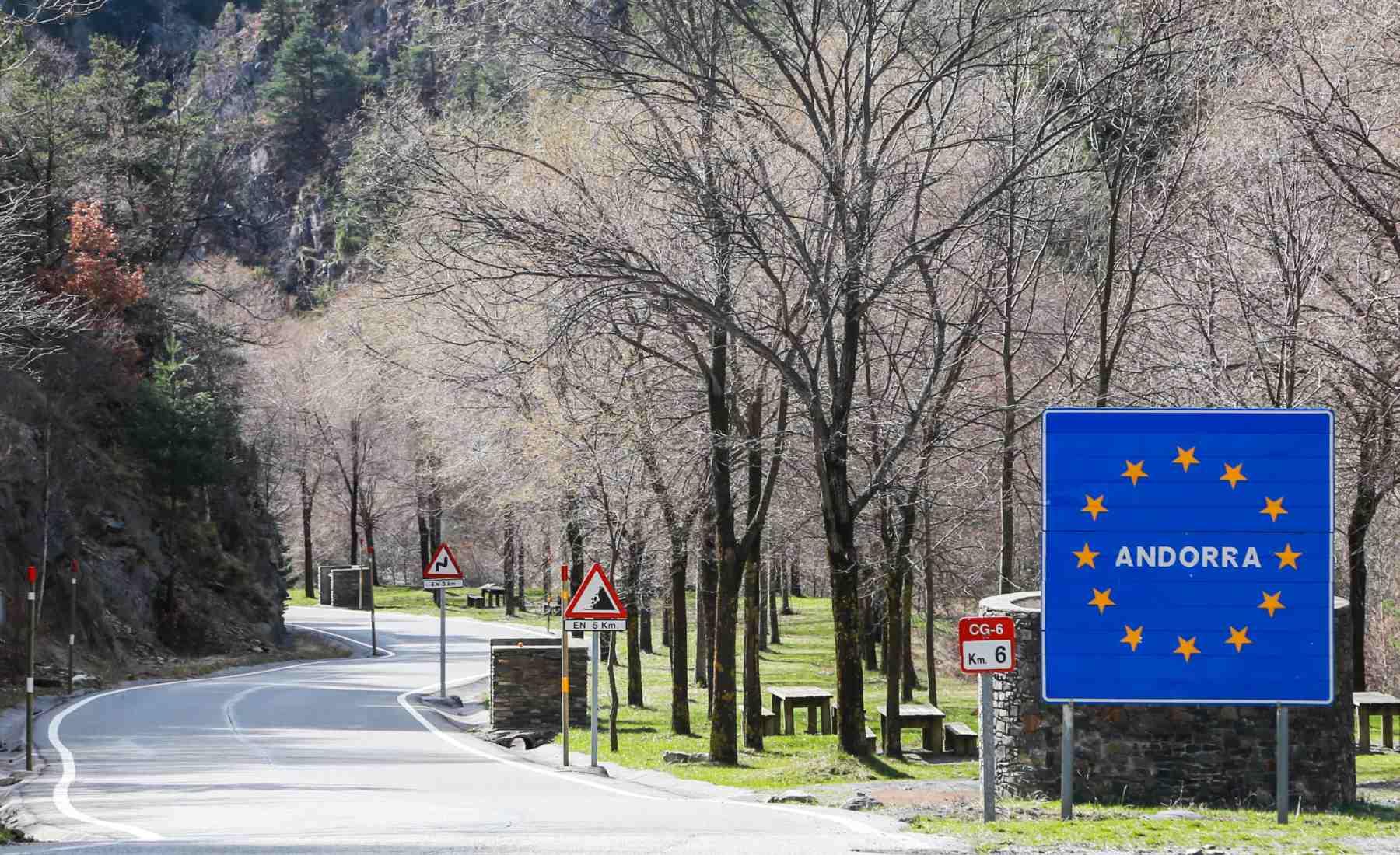 Cartel carretera Andorra