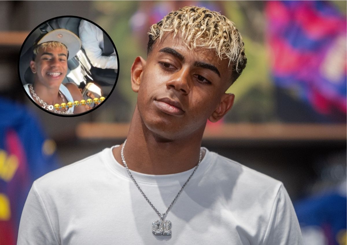 Lamine Yamal cinturón seguridad coche