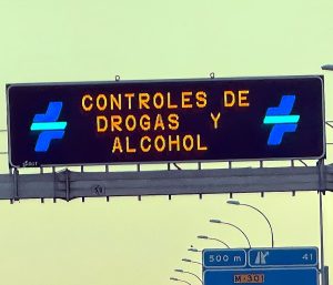 Panel luminoso alcohol y drogas