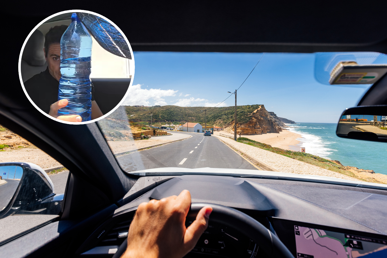 calor botella no dentro coche