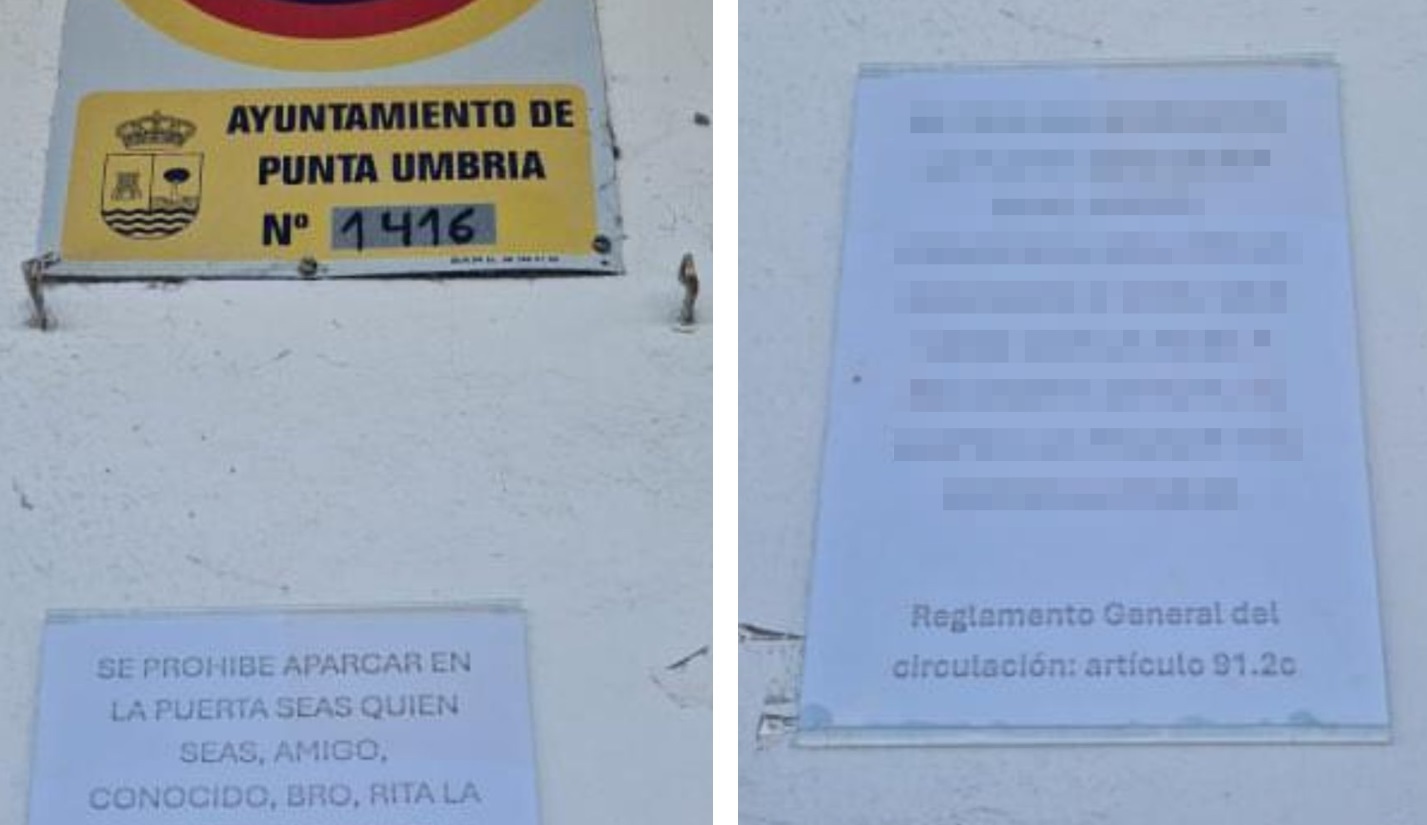 cartel aparcamiento ayuntamiento