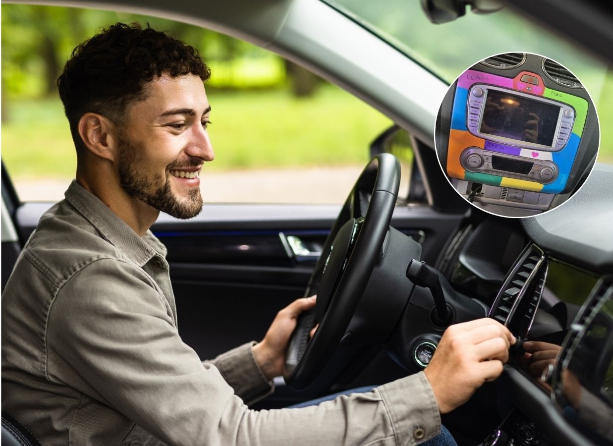 radio pintada coche