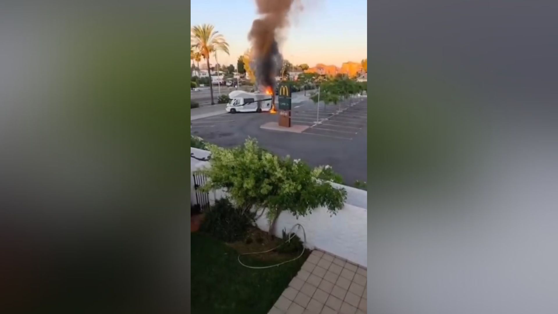 Autocaravana incendio