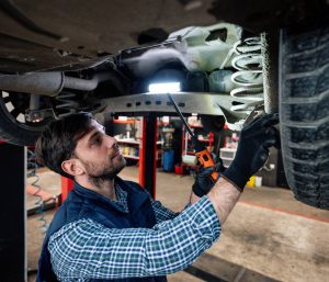 Mecánico suspensión coche