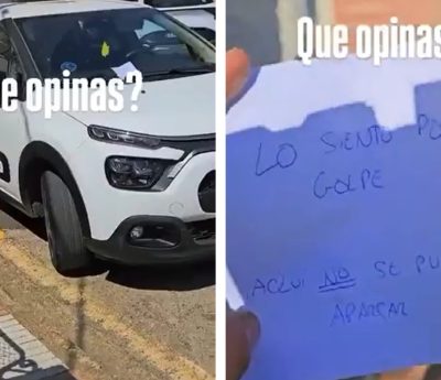 nota coche mal aparcado