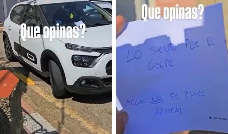 nota coche mal aparcado