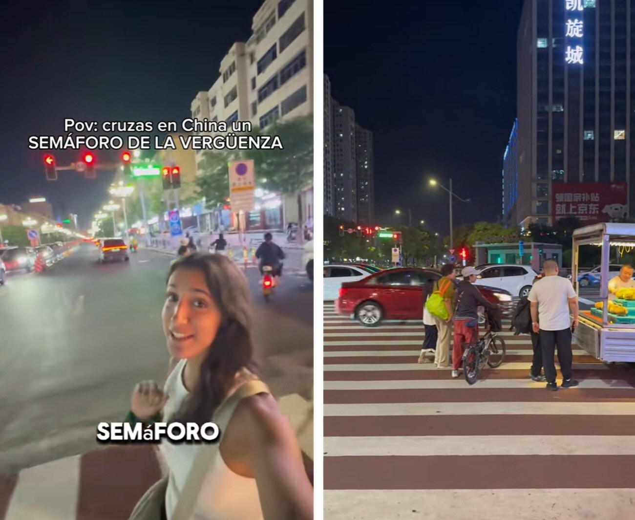 cruzar semáforo en rojo china