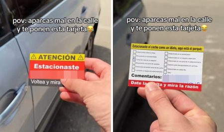 tarjeta estacionaste como un idiota