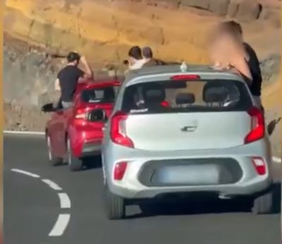 viral tenerife coches ventanilla