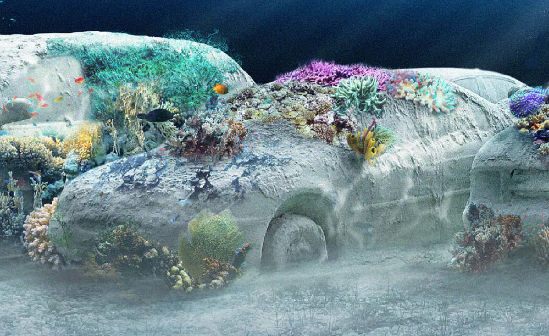 22 coches debajo del mar