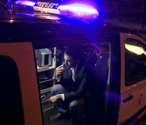 Control alcoholemia furgón Guardia Civil