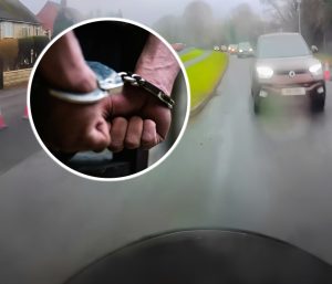 Persecución policial moto