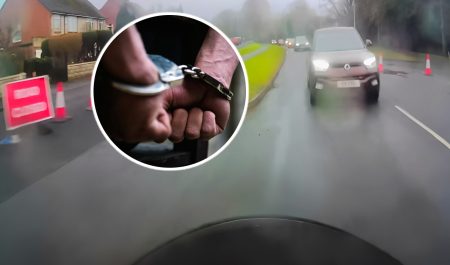 Persecución policial moto