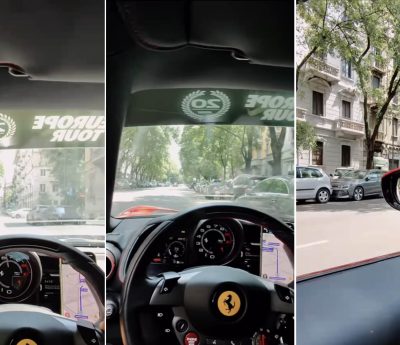 ferrari policia milan polemica