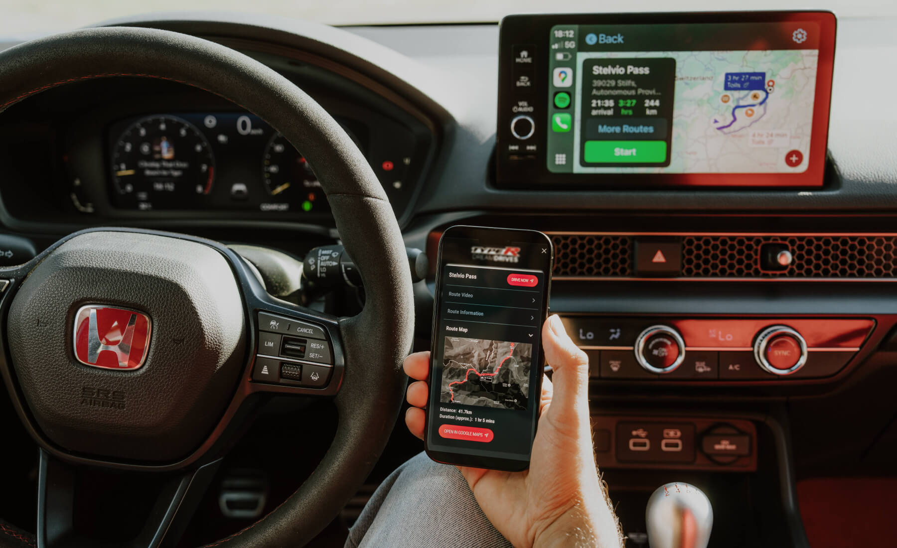 honda mapa carreteras europa