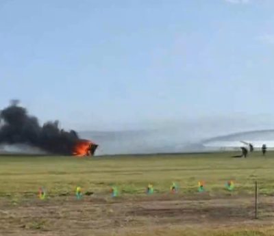 incendio coche volador