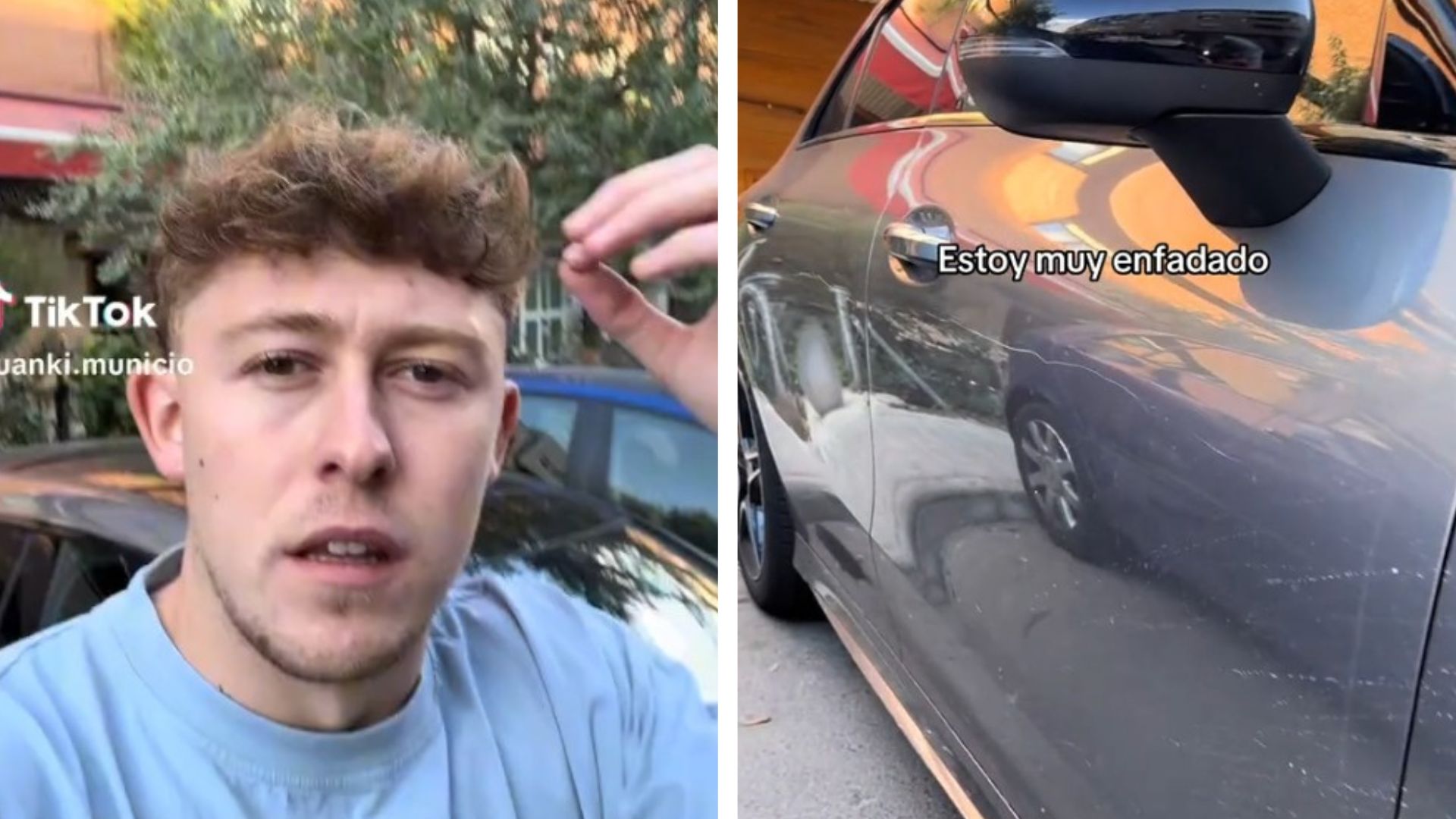 Rasguño coche influencer