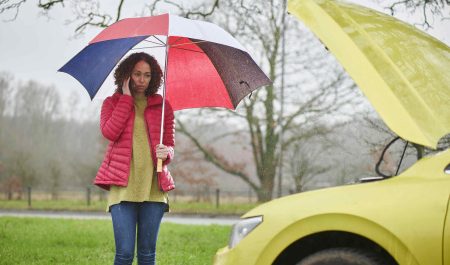 coche avería invierno