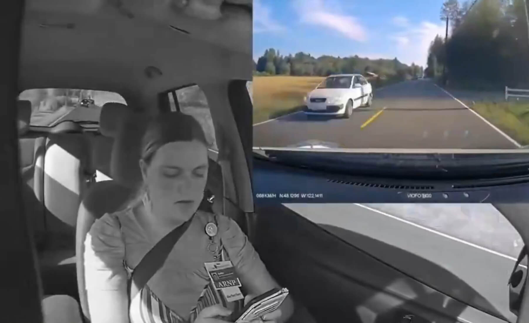 conductora movil volante