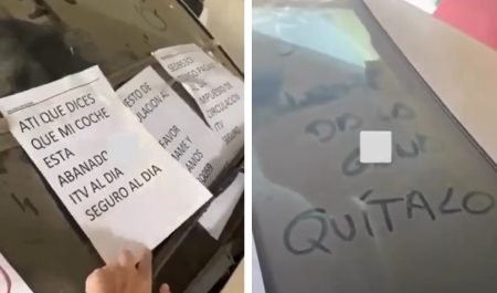 mensaje coche aparcamiento