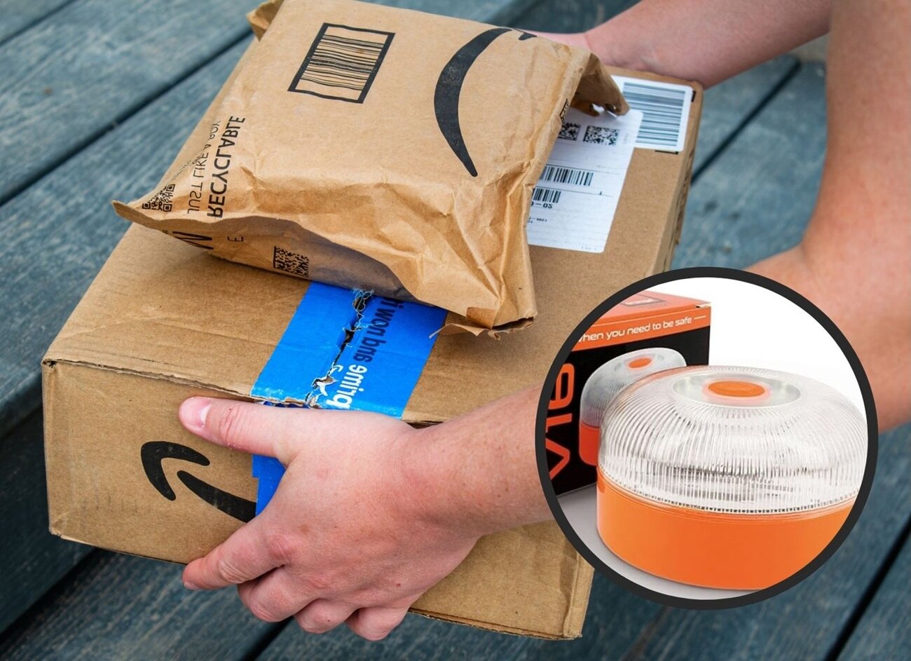 luz emergencia coche amazon