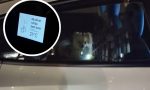 Encuentra un perro dentro de un coche con las ventanas cerradas y alucina con el mensaje que dejó su dueño en la pantalla