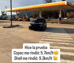 prueba consumo combustible gasolineras