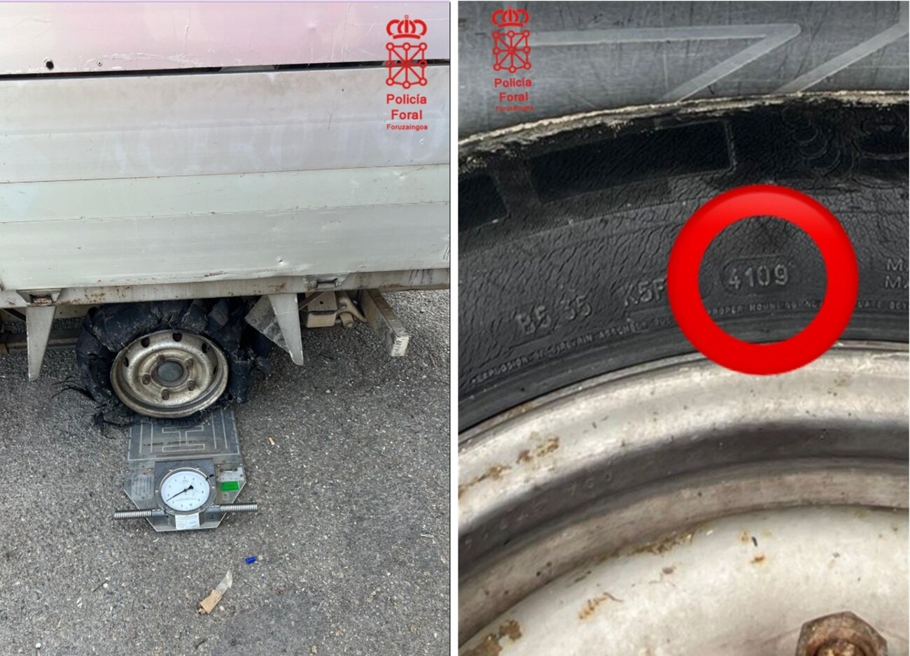 rueda reventada camión