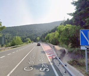 señal damero zona de frenado de emergencia