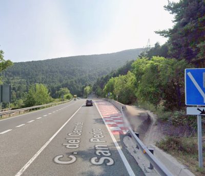 señal damero zona de frenado de emergencia