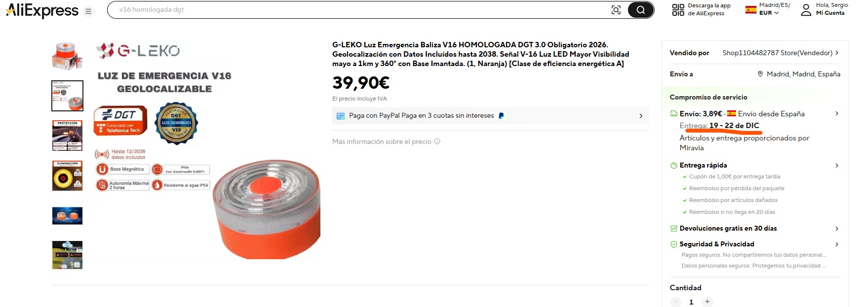 aliexpress baliza v-16