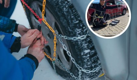 cadenas nieve coche bomberos
