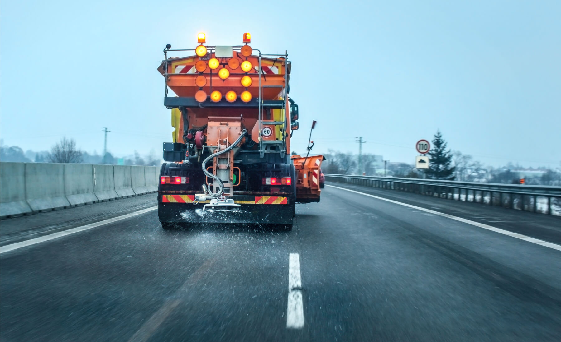 maquina sal invierno carretera