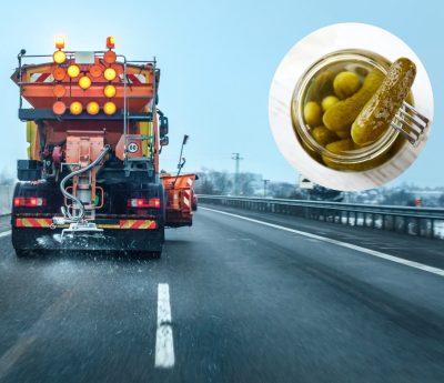 maquina sal invierno carretera