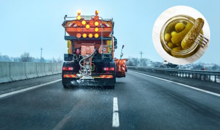 maquina sal invierno carretera