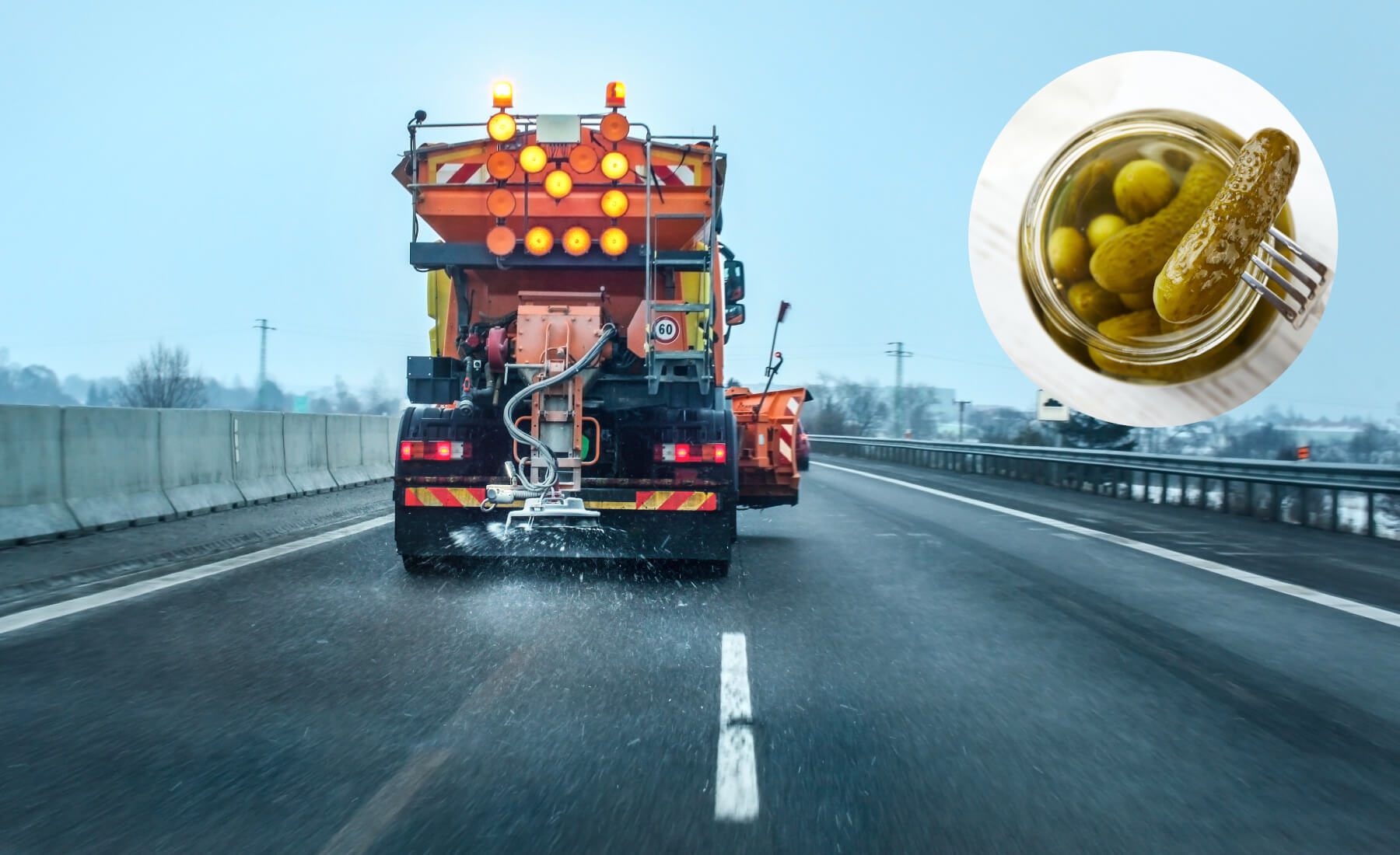 maquina sal invierno carretera