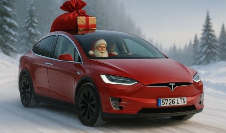 papá noel tesla model X
