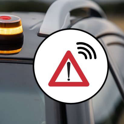 V-27, la señal de tráfico virtual que acompaña a las balizas V-16 conectadas con la DGT