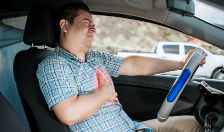 Ataque corazón coche