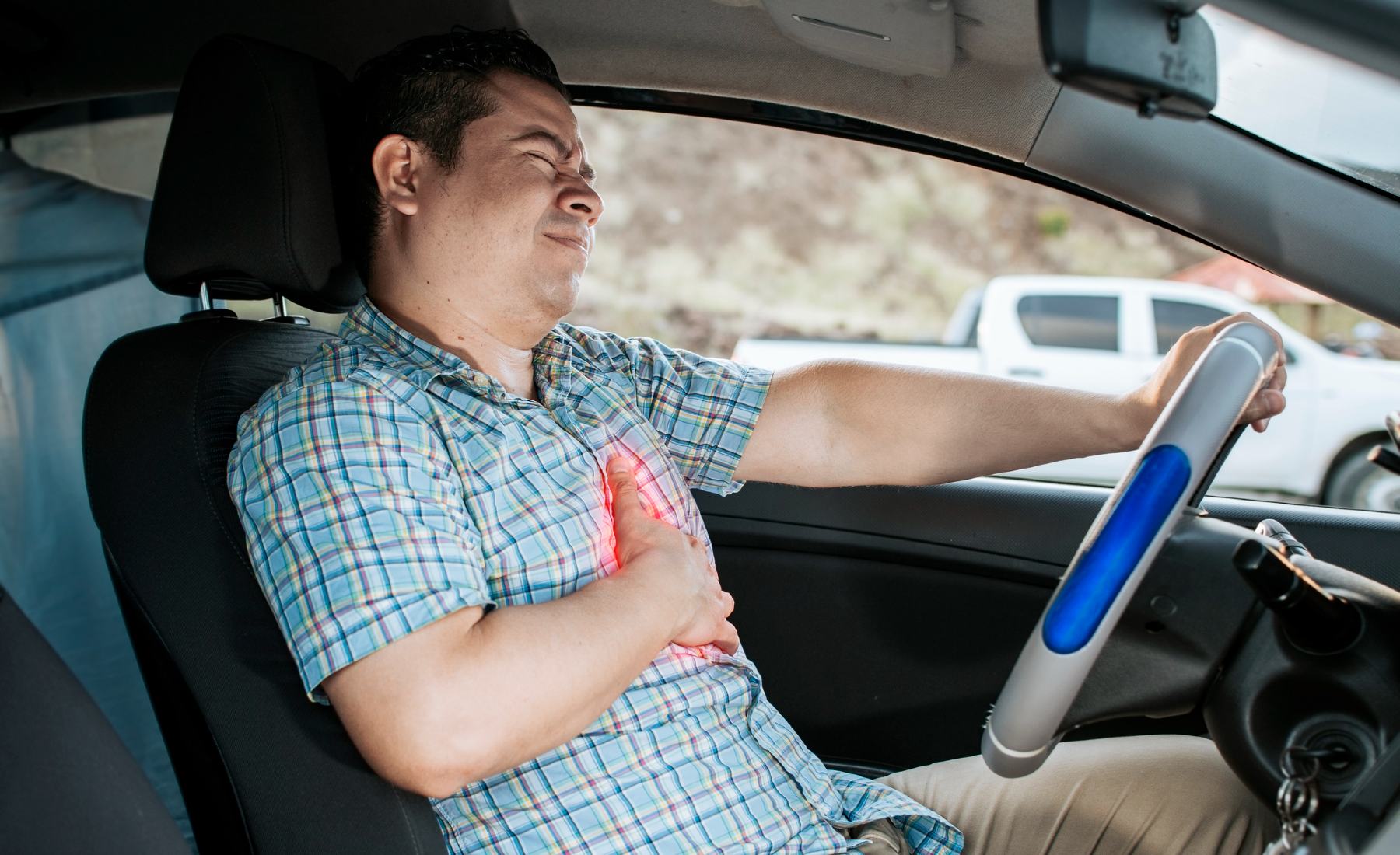 Ataque corazón coche
