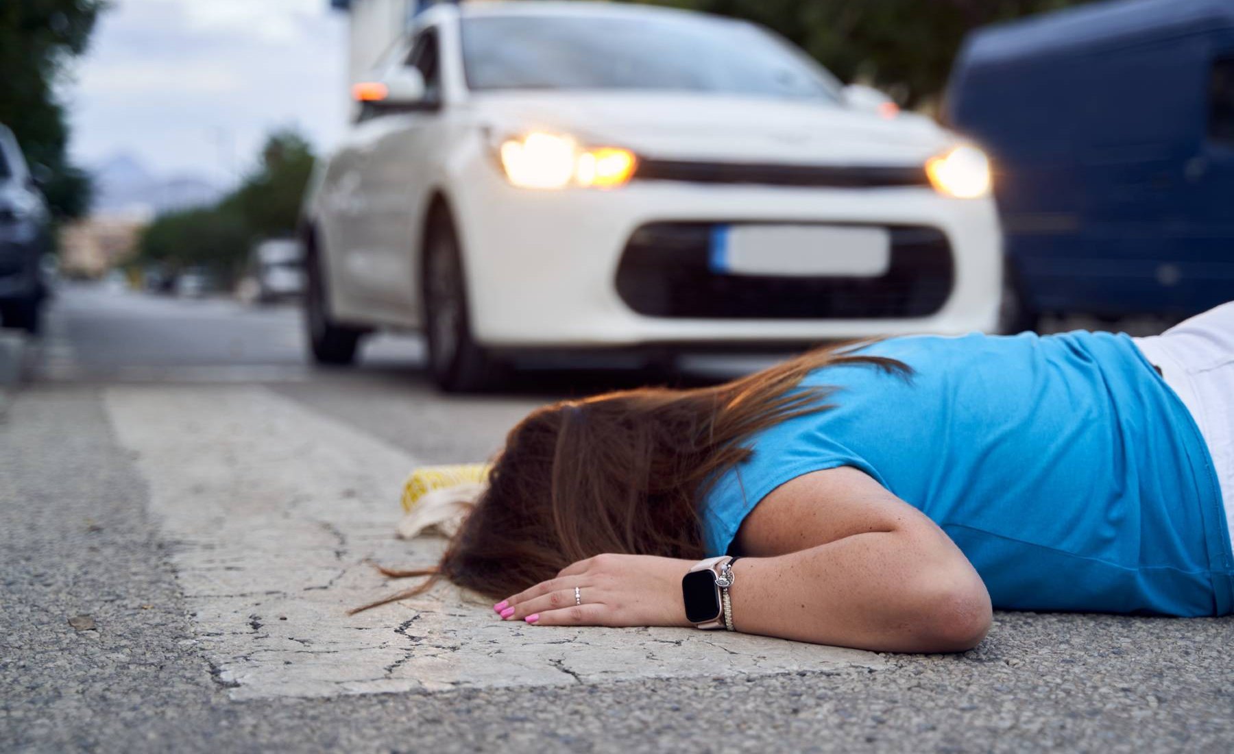 Golpea el paso de peatones